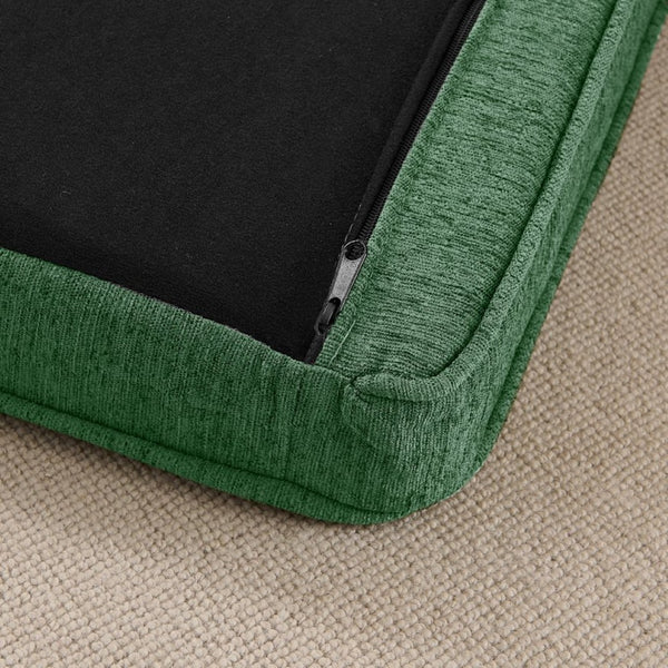 English Elm Elegant Oversized Dog Sofa Elevated Linen Upholstered Pet Bed for Large Breeds W487P311776
