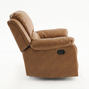 English Elm Charlotte Faux Leather Glider Recliner with Pub Back and Plush Cushion Support B050P322573