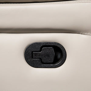 English Elm 1pc Glider Chair Off White Transitional Pillow-Top Arms Welt Trim Leather Match Upholstery Comfort B2741P385038