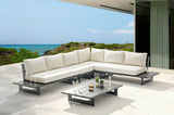 Maldives Cream Water Resistant Fabric Outdoor Patio Modular Sectional 338Cream-Sec1B Meridian Furniture
