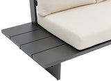 Maldives Cream Water Resistant Fabric Outdoor Patio Modular Sectional 338Cream-Sec1B Meridian Furniture