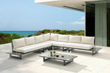 Maldives Cream Water Resistant Fabric Outdoor Patio Modular Sectional 338Cream-Sec2A Meridian Furniture