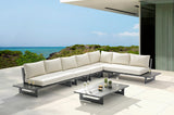 Maldives Cream Water Resistant Fabric Outdoor Patio Modular Sectional 338Cream-Sec2B Meridian Furniture