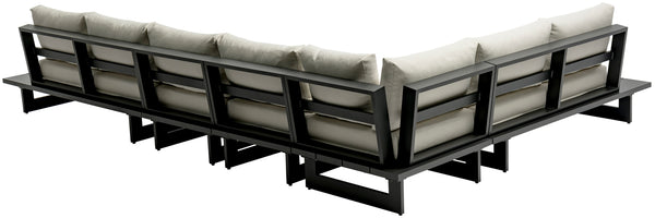 Maldives Cream Water Resistant Fabric Outdoor Patio Modular Sectional 338Cream-Sec2C Meridian Furniture