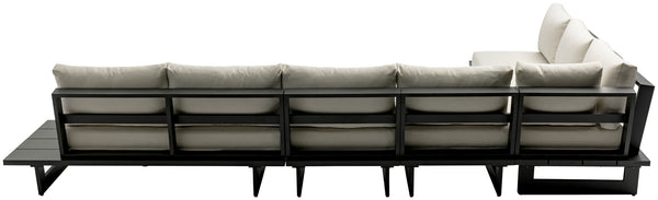 Maldives Cream Water Resistant Fabric Outdoor Patio Modular Sectional 338Cream-Sec2C Meridian Furniture