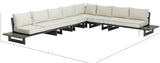 Maldives Cream Water Resistant Fabric Outdoor Patio Modular Sectional 338Cream-Sec3A Meridian Furniture