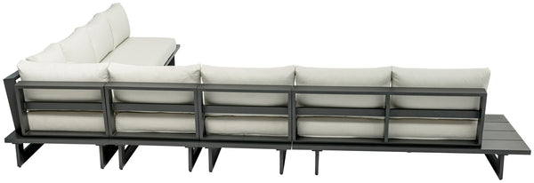 Maldives Cream Water Resistant Fabric Outdoor Patio Modular Sectional 338Cream-Sec3A Meridian Furniture