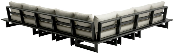 Maldives Cream Water Resistant Fabric Outdoor Patio Modular Sectional 338Cream-Sec3B Meridian Furniture