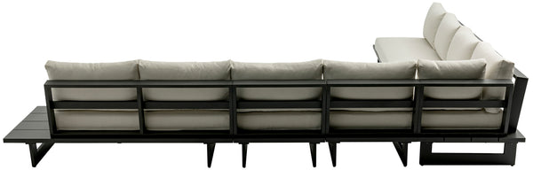 Maldives Cream Water Resistant Fabric Outdoor Patio Modular Sectional 338Cream-Sec3B Meridian Furniture