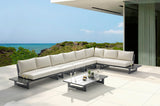 Maldives Cream Water Resistant Fabric Outdoor Patio Modular Sectional 338Cream-Sec3C Meridian Furniture