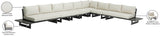 Maldives Cream Water Resistant Fabric Outdoor Patio Modular Sectional 338Cream-Sec4A Meridian Furniture