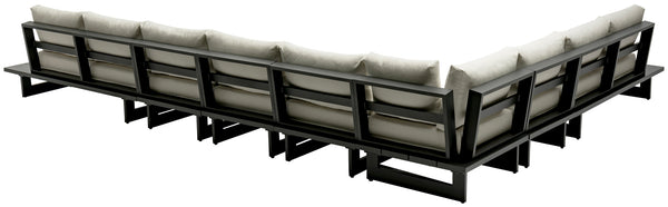 Maldives Cream Water Resistant Fabric Outdoor Patio Modular Sectional 338Cream-Sec4B Meridian Furniture