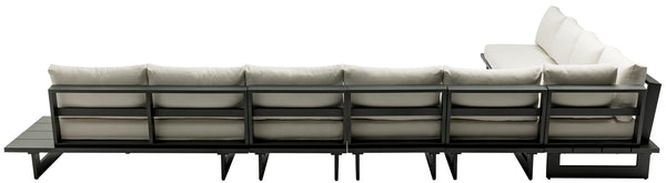 Maldives Cream Water Resistant Fabric Outdoor Patio Modular Sectional 338Cream-Sec4B Meridian Furniture