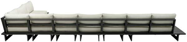 Maldives Cream Water Resistant Fabric Outdoor Patio Modular Sectional 338Cream-Sec4C Meridian Furniture