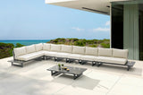 Maldives Cream Water Resistant Fabric Outdoor Patio Modular Sectional 338Cream-Sec4D Meridian Furniture