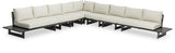 Maldives Cream Water Resistant Fabric Outdoor Patio Modular Sectional 338Cream-Sec4E Meridian Furniture