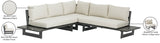 Maldives Cream Water Resistant Fabric Outdoor Patio Sectional 338Cream-Sectional Meridian Furniture