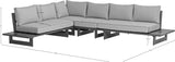 Maldives Grey Water Resistant Fabric Outdoor Patio Modular Sectional 338Grey-Sec1A Meridian Furniture