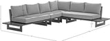 Maldives Grey Water Resistant Fabric Outdoor Patio Modular Sectional 338Grey-Sec1B Meridian Furniture