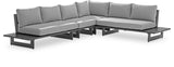 Maldives Grey Water Resistant Fabric Outdoor Patio Modular Sectional 338Grey-Sec1B Meridian Furniture