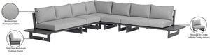 Maldives Grey Water Resistant Fabric Outdoor Patio Modular Sectional 338Grey-Sec2A Meridian Furniture