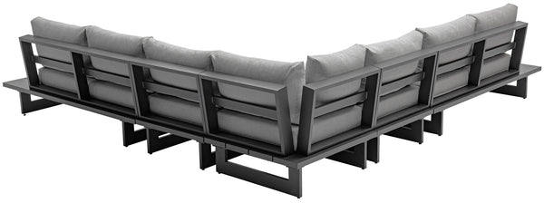 Maldives Grey Water Resistant Fabric Outdoor Patio Modular Sectional 338Grey-Sec2A Meridian Furniture