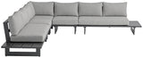 Maldives Grey Water Resistant Fabric Outdoor Patio Modular Sectional 338Grey-Sec2A Meridian Furniture