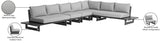 Maldives Grey Water Resistant Fabric Outdoor Patio Modular Sectional 338Grey-Sec2B Meridian Furniture