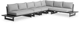 Maldives Grey Water Resistant Fabric Outdoor Patio Modular Sectional 338Grey-Sec2B Meridian Furniture