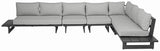 Maldives Grey Water Resistant Fabric Outdoor Patio Modular Sectional 338Grey-Sec2B Meridian Furniture