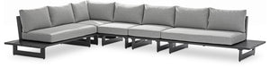 Maldives Grey Water Resistant Fabric Outdoor Patio Modular Sectional 338Grey-Sec2C Meridian Furniture