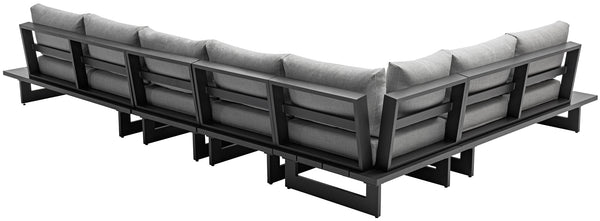 Maldives Grey Water Resistant Fabric Outdoor Patio Modular Sectional 338Grey-Sec2C Meridian Furniture