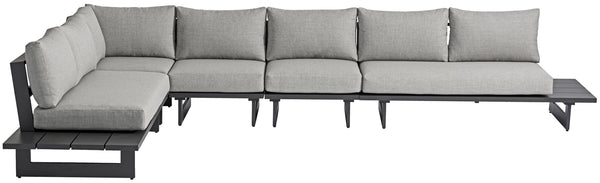 Maldives Grey Water Resistant Fabric Outdoor Patio Modular Sectional 338Grey-Sec2C Meridian Furniture