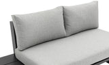 Maldives Grey Water Resistant Fabric Outdoor Patio Modular Sectional 338Grey-Sec2C Meridian Furniture