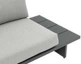 Maldives Grey Water Resistant Fabric Outdoor Patio Modular Sectional 338Grey-Sec2C Meridian Furniture