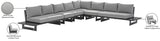 Maldives Grey Water Resistant Fabric Outdoor Patio Modular Sectional 338Grey-Sec3A Meridian Furniture