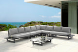 Maldives Grey Water Resistant Fabric Outdoor Patio Modular Sectional 338Grey-Sec3A Meridian Furniture