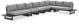 Maldives Grey Water Resistant Fabric Outdoor Patio Modular Sectional 338Grey-Sec3C Meridian Furniture