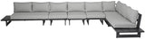 Maldives Grey Water Resistant Fabric Outdoor Patio Modular Sectional 338Grey-Sec3C Meridian Furniture