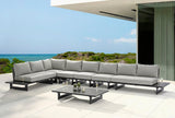 Maldives Grey Water Resistant Fabric Outdoor Patio Modular Sectional 338Grey-Sec3D Meridian Furniture