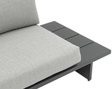 Maldives Grey Water Resistant Fabric Outdoor Patio Modular Sectional 338Grey-Sec3D Meridian Furniture