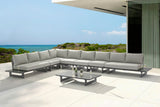 Maldives Grey Water Resistant Fabric Outdoor Patio Modular Sectional 338Grey-Sec4B Meridian Furniture