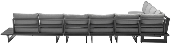 Maldives Grey Water Resistant Fabric Outdoor Patio Modular Sectional 338Grey-Sec4B Meridian Furniture