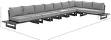 Maldives Grey Water Resistant Fabric Outdoor Patio Modular Sectional 338Grey-Sec4C Meridian Furniture