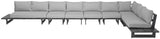 Maldives Grey Water Resistant Fabric Outdoor Patio Modular Sectional 338Grey-Sec4C Meridian Furniture