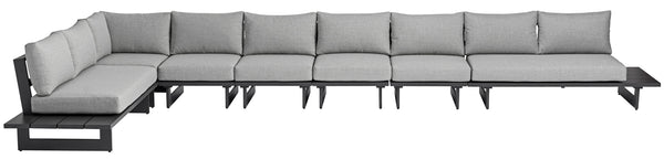 Maldives Grey Water Resistant Fabric Outdoor Patio Modular Sectional 338Grey-Sec4D Meridian Furniture