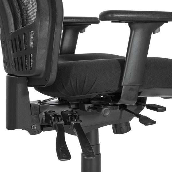 OSP Home Furnishings Progrid® High Back Mesh Office Chair with Lumbar Support and Pneumatic Seat Adjustment 92892-30