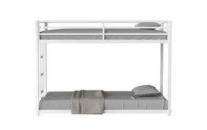 English Elm Same Full-Length Guardrail Metal Twin Bunk Bed Accessory White – Stable, Easy Assemble, Floor-Protecting End Caps B083P170878