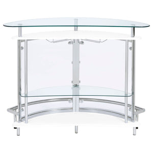 English Elm Strick & Bolton Matte Black Open Shelf Bar Cabinet with Glass Top for Modern Interiors B062P328721
