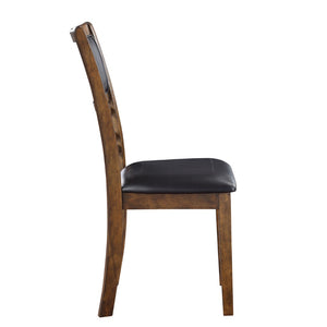 English Elm Zoey Brown and Black Open Back Dining Chairs With Padded Seat (Set Of 2)